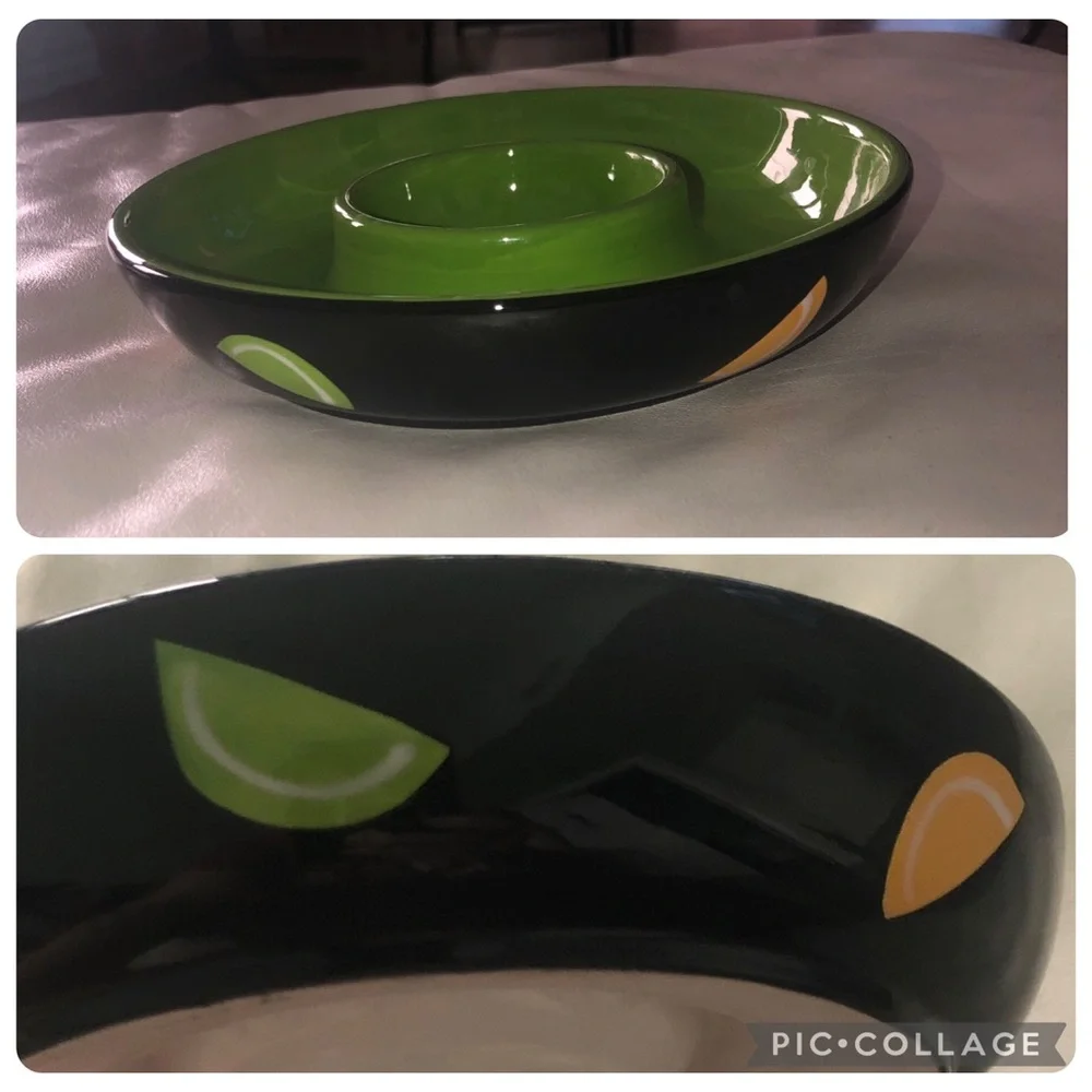 CRATE&BARREL 7” MARGARITA PREP DISH